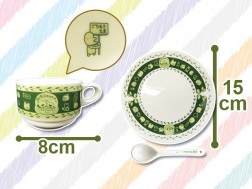 Nishimura Yuuji Creations - Coffee Cup/Plate & Spoon -Cafe Bean Sprouts-