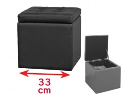 Armadio leather stool black