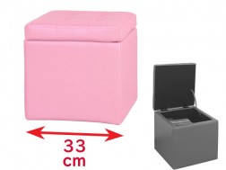 Armadio leather stool pink