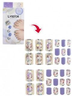 LYSD'OR squirrel doll semi-cure gel nails for toenail mauve vivant 31 pieces