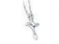 Silver necklace cross