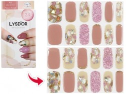LYSD’OR squirrel doll semi-cure gel nail for hand nails madam butterfly 24 pieces