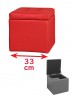 Armadio leather stool red
