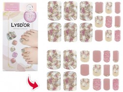 LYSD’OR Squirrel Doll Semi-Cure Gel Nails For Toenails Rose Confitant Ciel 31 Pieces