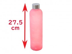 Drink bottle with time marker pink