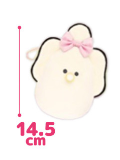 つぶらな瞳のなまがき　おめかし　ぬいぐるみがまぐち　Ｂ．ももいろ