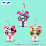 パンダ　ハローキティ　レトロサングラスマスコット