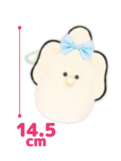 つぶらな瞳のなまがき　おめかし　ぬいぐるみがまぐち　Ｄ．みずいろ