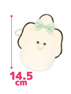 つぶらな瞳のなまがき　おめかし　ぬいぐるみがまぐち　Ｅ．きみどり