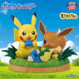 Pokemon - Mogu Mogu Time Figure -Pikachu & Eevee-