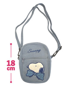 スヌーピー　サガラ刺繍コーデュロイポシェット　Ａ