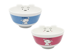 クレヨンしんちゃん　シロのペア茶碗