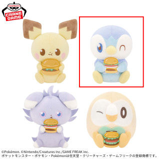 ポケピース　ぬいぐるみ　おいしいじかん～ピチュー・ポッチャマ・ニャスパー・モクロー～　Ｂ