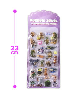 ぷっくりジュエル・ＡＩ　ＭＯＮＳＴＲ３Ｄキャンディステッカー　Ｄ