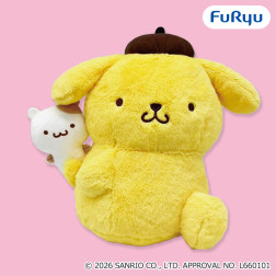 ポムポムプリン　ふりむきおんぶペアぬいぐるみ
