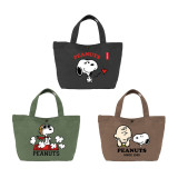 スヌーピーサガラ刺繍帆布トート