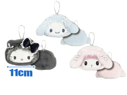 ミニフェイスポーチ　ふわふわケープ　サンリオ