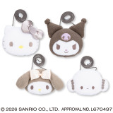 サンリオキャラクターズ　モカブラウンフェイスポシェット