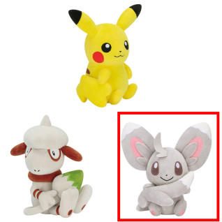 ポケットモンスター　しっぽみてみて！ぬいぐるみ～ピカチュウ（メスのすがた）・ドーブル・チラーミィ～　Ｃ