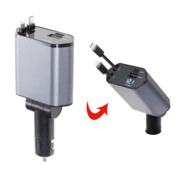 4IN1伸縮式車用充電器