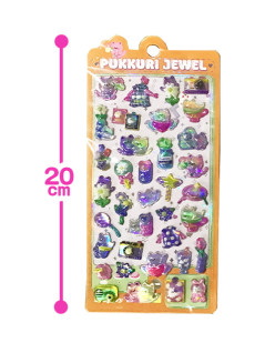Puffy Jewel Hologram Stickers D