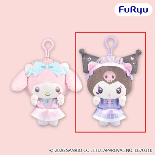 マイメロディ・クロミ　くりっぴぃ　ぬいぐるみ～ねこみみメイドカフェ～　Ｂ
