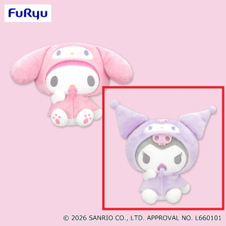マイメロディ・クロミ　おねむなＢＩＧぬいぐるみ　Ｂ