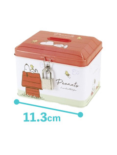 スヌーピーカギ付き缶バンク　Ａ