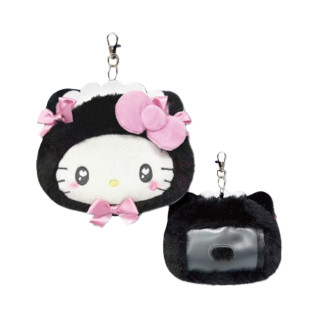 キティフェイスリールパスケース　ねこねこメイド　Ｂ