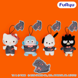 ゴジラ・サンリオキャラクターズ　アクリルチャーム付きマスコット