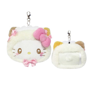 キティフェイスリールパスケース　ねこねこメイド　Ｃ