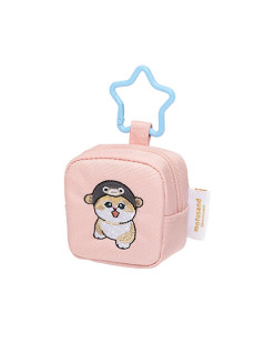 mofusand - Embroidery Square Mini Pouch with Carabiner A