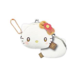 キティミニフェイスガマグチポーチ　ほうじ茶　Ａ