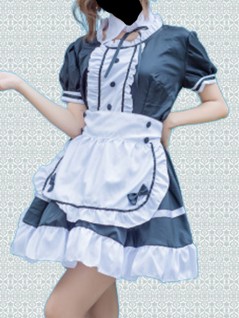 キュートフリル コスプレメイド服 大きいサイズ ブラック を投入いたしました 線上夾娃娃機 抓樂霸