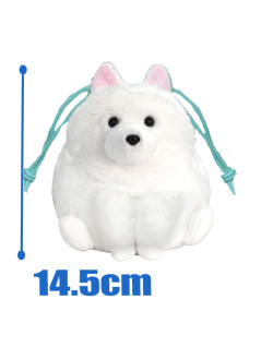 サモエドくんぬいぐるみ巾着　Ａ