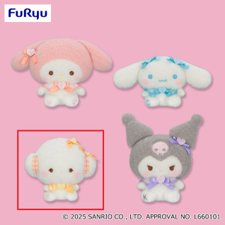 三麗鷗明星角色 牛奶絨 可愛蝴蝶結吉祥物 C