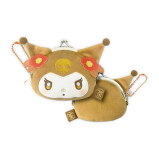 キティミニフェイスガマグチポーチ　ほうじ茶　Ｄ