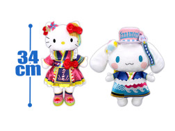 サンリオキャラクターズ　ピューロランドコラボレーション　ライブキャラＢＩＧぬいぐるみ～ハローキティ・シナモロール～