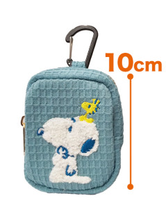 スヌーピー　サガラ刺繍ワッフルミニポーチ２　Ａ