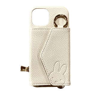 ミッフィースマホケースショルダー付　ｉＰｈｏｎｅ１５／１５ｐｒｏ　Ｂ．１５　ベージュ