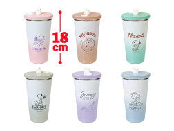 Snoopy - Stainless Tumbler with Straw (550 mL)