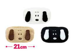 スヌーピーもこもこスクエアポーチ