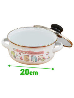 すみっコぐらし　ホテルニューすみっコ　ふた付きホーロー両手鍋　Ａ