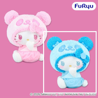 パンダ　ハローキティ　もこもこベイビーＢＩＧぬいぐるみ　Ｂ