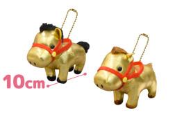 金の馬　マスコットぬいぐるみ
