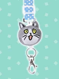 仕事猫 ぬいぐるみリールストラップ C.これから叱られる猫