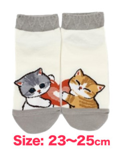 mofusand - Sneaker Socks Matching Heart Pattern Assorted A