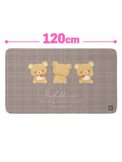 リラックマ　Ｒｉｌａｋｋｕｍａ　Ｓｔｙｌｅ　ワッペン風タグ付きもこもこブランケット　Ａ