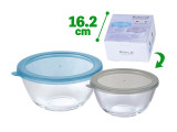 VESSICA Heat Resistant Glass Bowl Set with Lids 2 Size Set