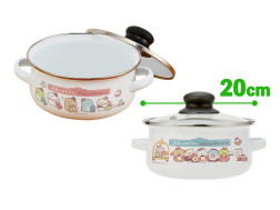 すみっコぐらし　ホテルニューすみっコ　ふた付きホーロー両手鍋